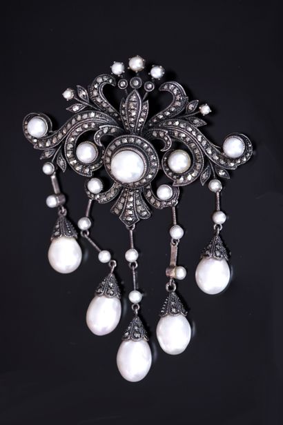 IMPORTANTE BROCHE en argent 925/°° poinçon...