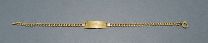 GOURMETTE in 18K (750/°°) yellow gold with...