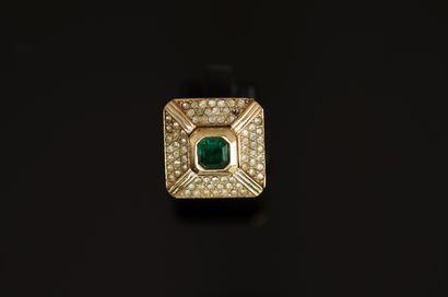 CHRISTIAN DIOR - Adjustable ring in gilded...