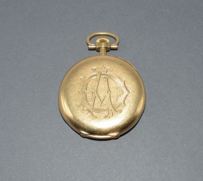 MONTRE A GOUSSET in 18K (750/°°) yellow gold,...