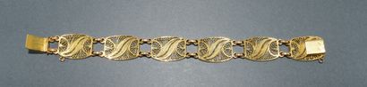 BRACELET en or jaune 18K (750/°°) poinçon...