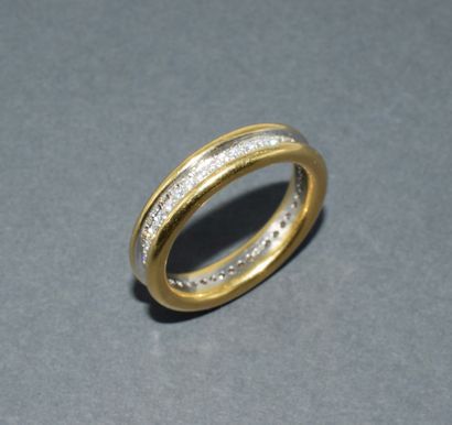 ALLIANCE en or jaune et blanc 18K (750/°°),...