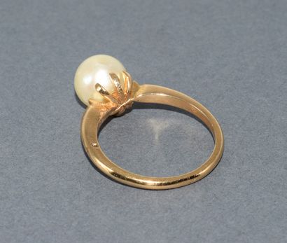 RING in 18k (750/°°) yellow gold with eagle...