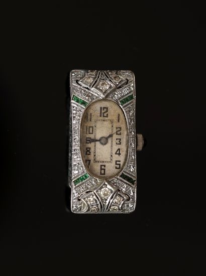 WATCH CASE (with mechanism) in 18K (750/°°)...