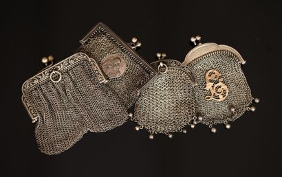 SILVER ENSEMBLE, Minerve and boar hallmarks,...
