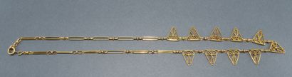 COLLIER DRAPERIE en or jaune 18k (750/°°)...