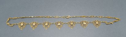 COLLIER DRAPERIE en or jaune 18K (750/°°)...