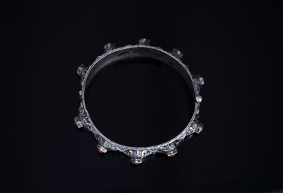 BRACELET MANCHETTE ouvrant en argent min...