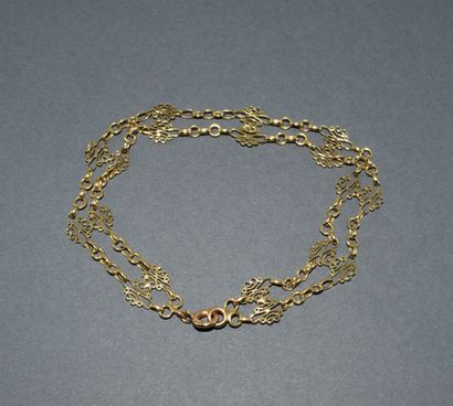 BRACELET in 18K (750/°°) yellow gold with...