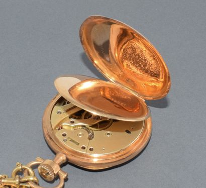 MONTRE A GOUSSET in 18K (750/°°) yellow gold...