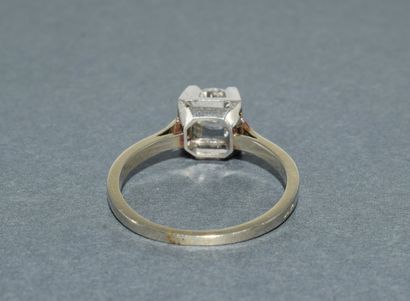 ALDEBERT - BAGUE en or blanc 18K (750/°°)...