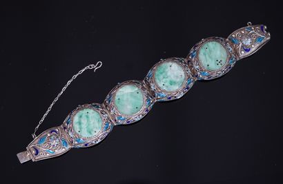BRACELET in silver min 800/°° swan hallmark,...
