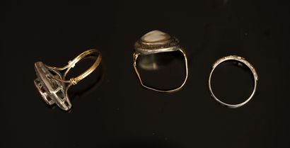 ENSEMBLE en argent min 800/°° et or jaune...