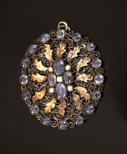 Silver and silver-gilt photograph-holder...