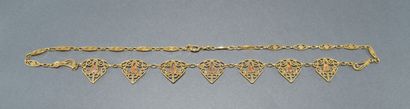 COLLIER DRAPERIE en or jaune 18K (750/°°)...