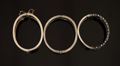 ENSEMBLE en argent et argent doré min 800/°°...