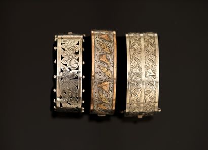 ENSEMBLE en argent et argent doré min 800/°°...