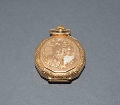 MONTRE A GOUSSET in 18K (750/°°) yellow gold,...