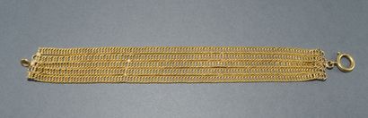 18K (750/°°) yellow gold multi-row BRACELET,...