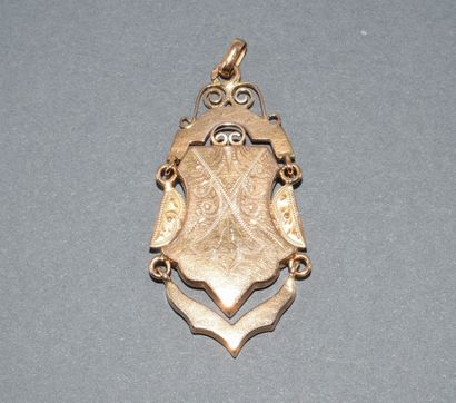 18k (750/°°) yellow gold, eagle head hallmarked,...