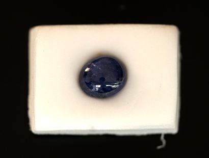 SAPHIR naturel sur papier taille ovale cabochon...