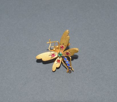 COLLAR BUTTON in 18K (750/°°) yellow gold...