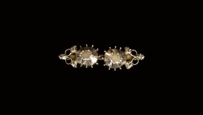 BROCHE barrette en métal argenté et métal...