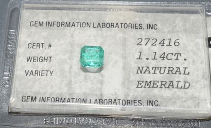 EMERAUDE UNDER SEAL with its GIL certificate...