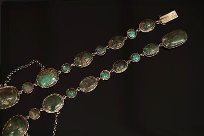 IMPORTANT DRAPERIE NECKLACE in min. silver...