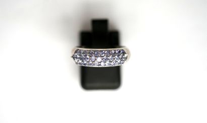 925/°° silver JONC ring set with a pavement...
