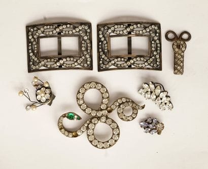 ENSEMBLE en argent et argent doré min 800/°°...