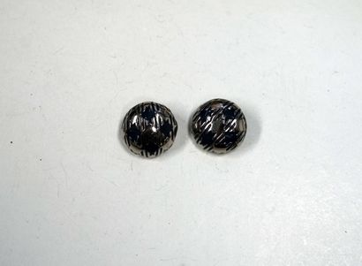 LANVIN - PAIRE DE CLIPS d'oreilles circulaires...