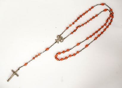 RELIGIOSA - CHAPELET en argent min 800/°°...