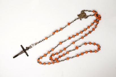 RELIGIOSA - CHAPELET en argent min 800/°°...