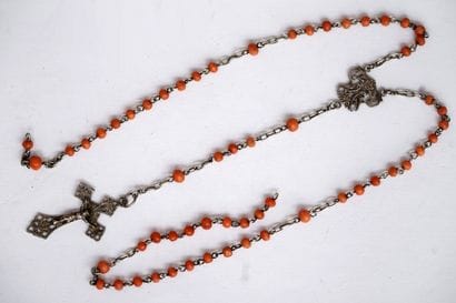 RELIGIOSA - CHAPELET en argent et perles...