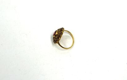 BAGUE en or jaune 18k (750/°°) (poinçon charançon...