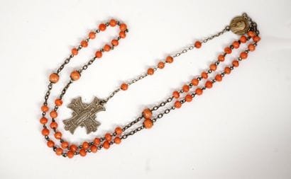 RELIGIOSA - CHAPELET en argent min 800/°°...