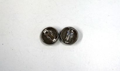 LANVIN - PAIRE DE CLIPS d'oreilles circulaires...
