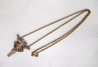 COLLIER en métal doré et argenté 