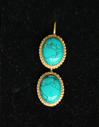PAIR OF DORMEUSES in 925/°° gilt silver (vermeil)...