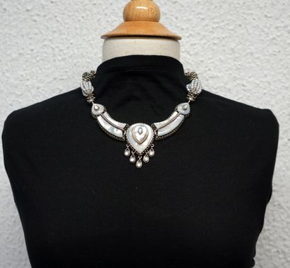 Ethnic style NECKLACE in silver min 800/°°...