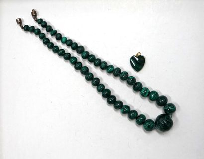 COLLIER de perles rondelles et rondes de...