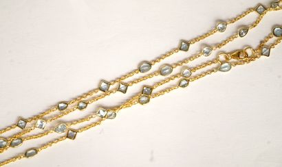SAUTOIR in 925/°° gold-plated silver dotted...