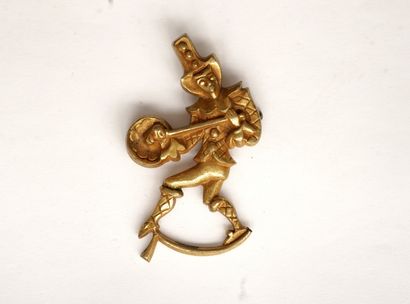 ARTHUS BERTRAND Ed. - BROCHE en métal doré...