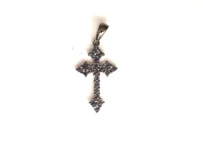 925/°° silver CROSS PENDANT entirely set...