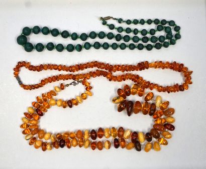 ENSEMBLE comprenant 1 COLLIER et 1 SAUTOIR...