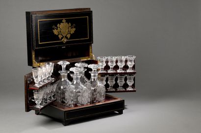 Napoleon III period liqueur cellar
In blackened...
