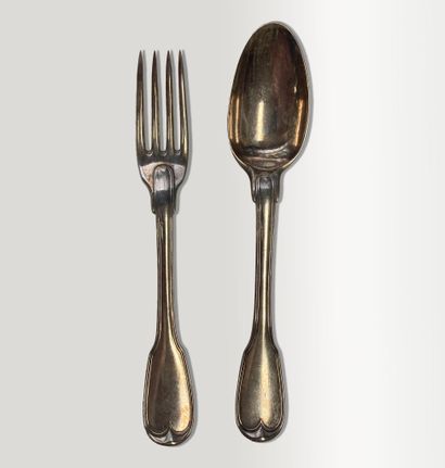 Silver flatware, filets pattern
Master silversmith:...