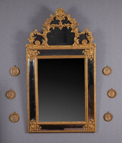 * Louis XV period mirror with parecloses...