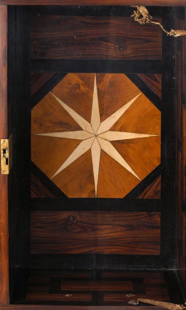 * Rectangular tortoiseshell veneered case,...